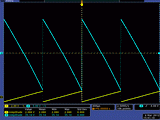 saw up 1kHz, 1V