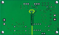 krbn zemn plochy na spodn stran PCB