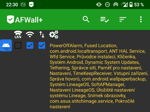 AFWall+ enable Wi-Fi tethering