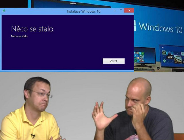 Windows 10-Něco se stalo