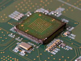 soldered BGA100 interposer on main PCB