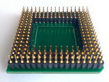 assembled SQFP208 to PGA168 interposer bottop pins side view