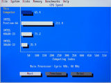 Norton SysInfo CPU Benchmark of TX486DLC-40 with 1kB L1 cache and 256kB L2 cache