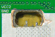 interposer-milled hole1-revealed solder blobs